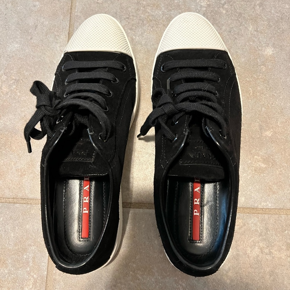 Prada suede sneakers